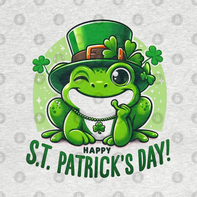 St Patricks Day Frog Face Saint Pattys Paddys Men Women Kids by click2print